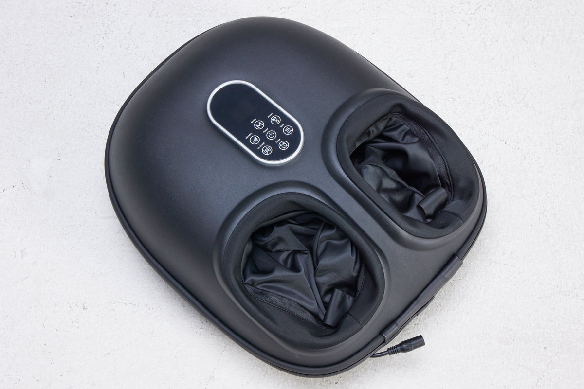 Heated Foot Massager seen from above, with the touch controls you press with your foot